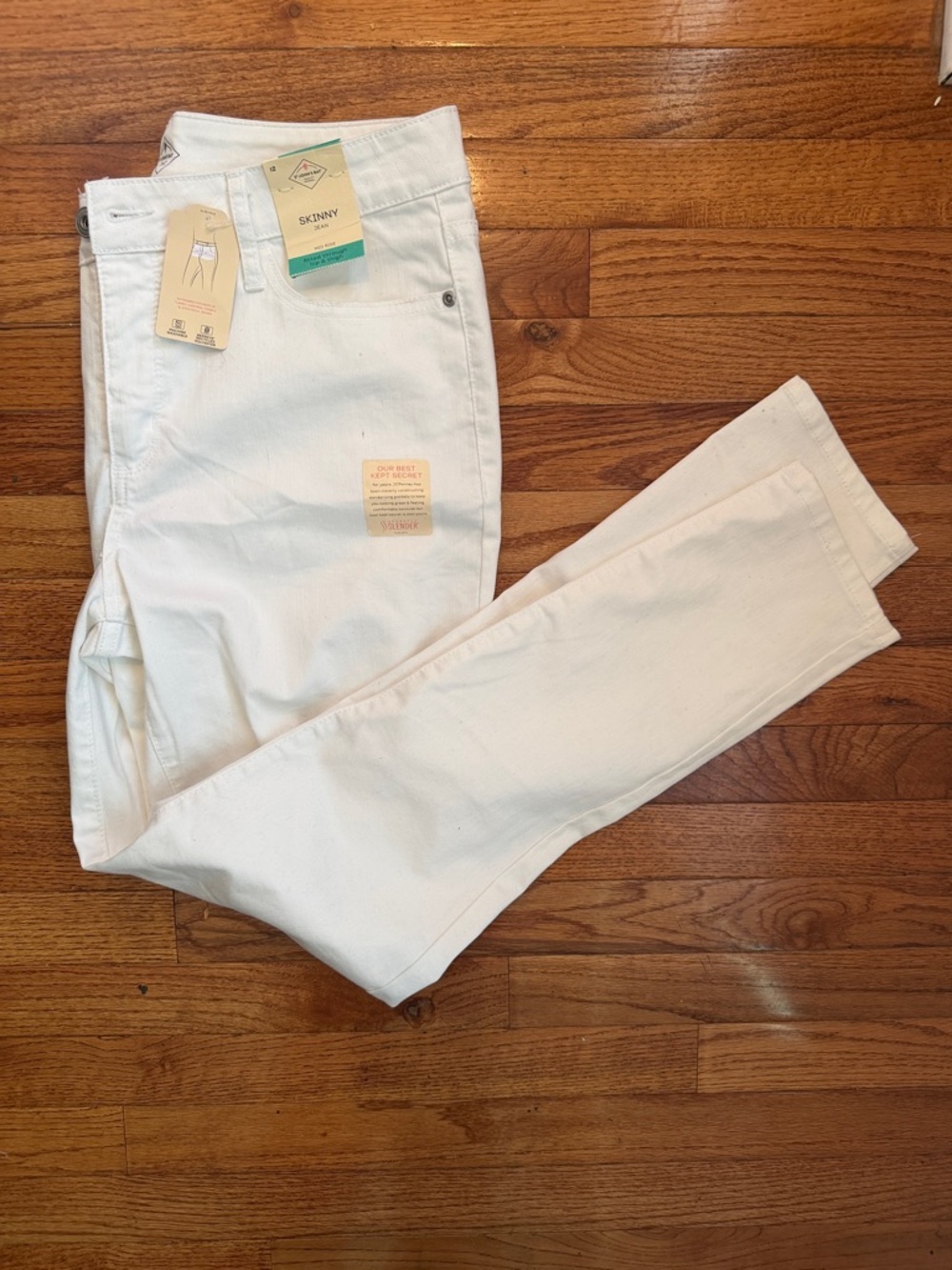 St. John's Bay White Skinny Jeans
